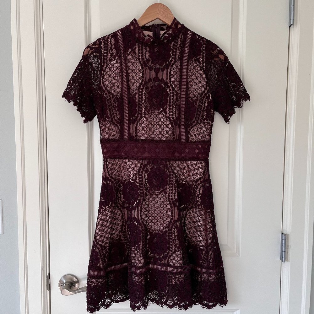 BB Dakota Perfect dress for a night out in burgundy